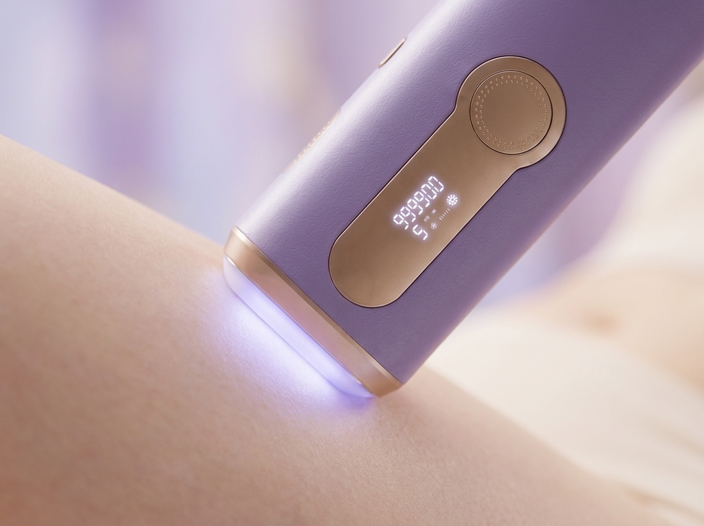 Sapphire ice-cooling flash window mid-treatment, Lavande Edition